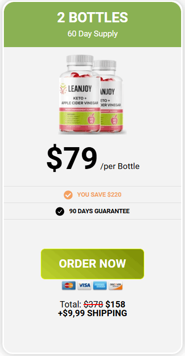 Leanjoy supplement bottle packages with official pricing options